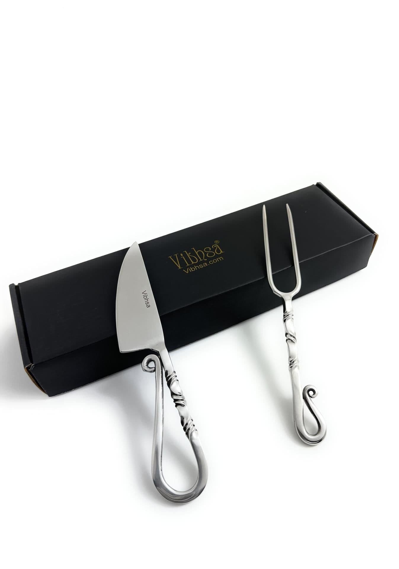 image-Designer Stainless Steel Carving Knife & Fork Set of 2