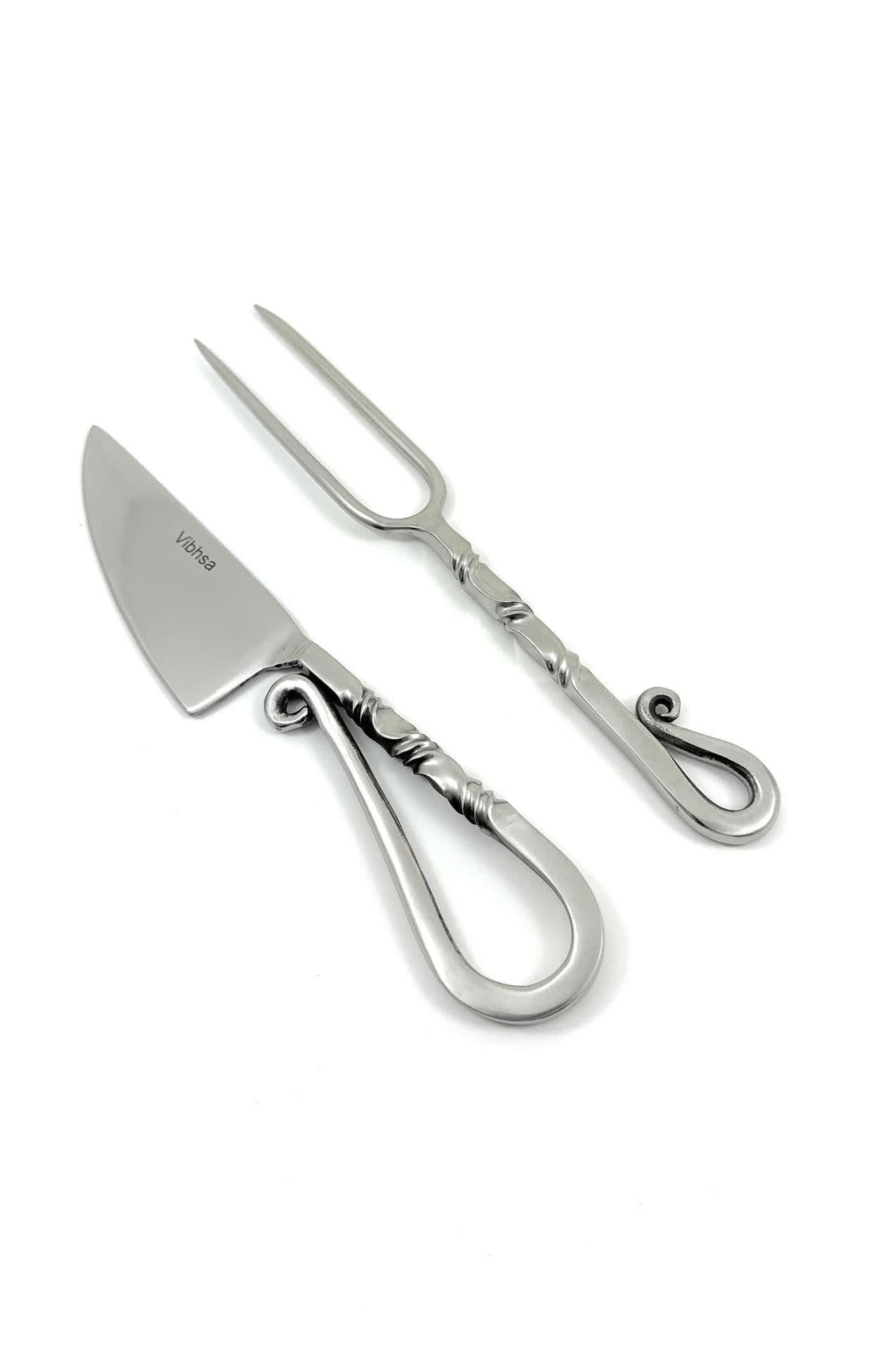image-Designer Stainless Steel Carving Knife & Fork Set of 2