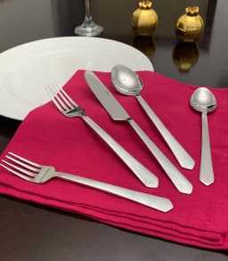 image-Flatware set of 20 Pieces in Silver Stainless Steel