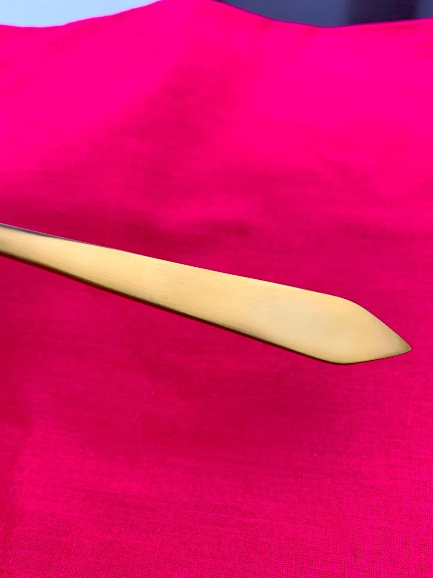 image-Flatware set of 20 Pieces Golden Stainless Taj Look
