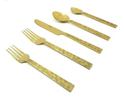 image-Flatware set of 20 Pieces Golden Egyptian Design