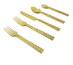 image-Flatware set of 20 Pieces Golden Egyptian Design
