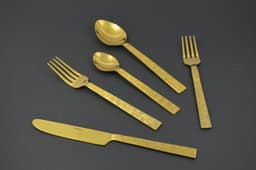 image-Flatware set of 20 Pieces Golden Egyptian Design