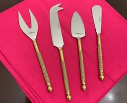 image-Cheese knives set of 4 Stainless Steel, Golden