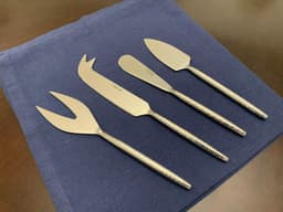 image-Silver Cheese knives set of 4 Stainless Steel Silver