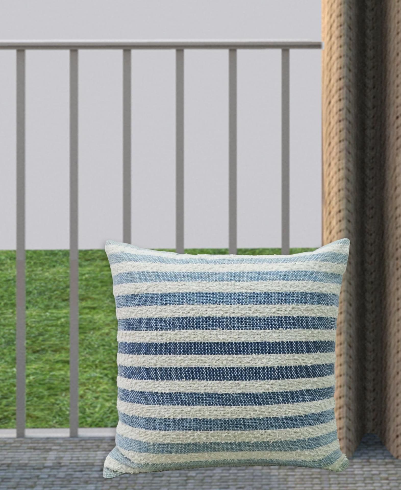 image-Linden Street 100% Cotton Ombre Textured Stripe Pillow