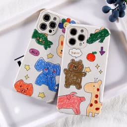 image-Graffiti Animal iPhone Case - Soft Shell TPU Cartoon