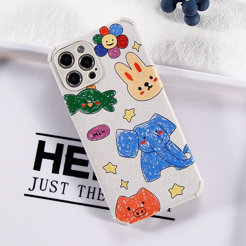 image-Graffiti Animal iPhone Case - Soft Shell TPU Cartoon