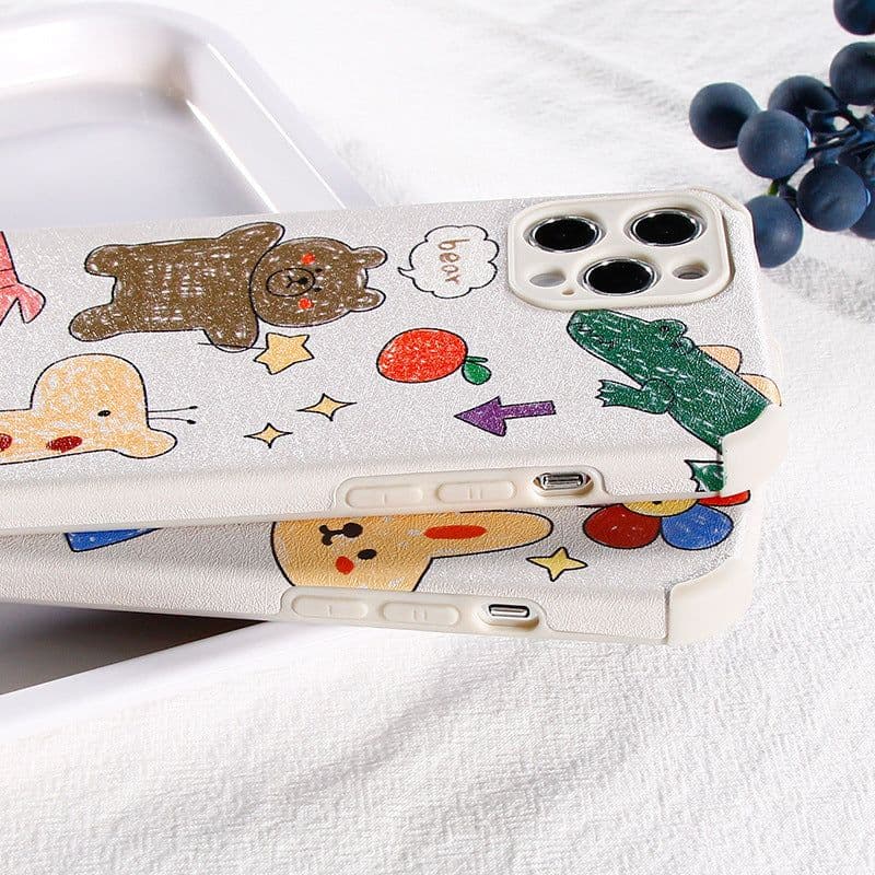 image-Graffiti Animal iPhone Case - Soft Shell TPU Cartoon