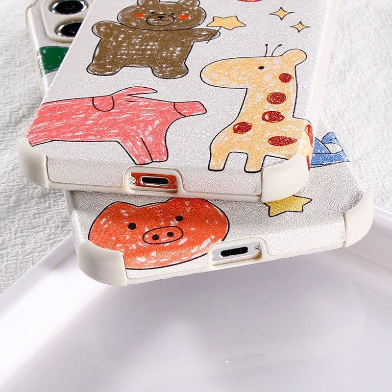 image-Graffiti Animal iPhone Case - Soft Shell TPU Cartoon