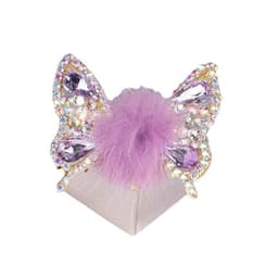 image-Mink Hair Butterfly Hair Clip with Movable Wings
