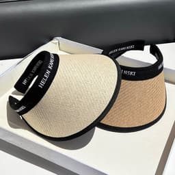 image-Women's UV Protection Straw Hat with Wide Brim