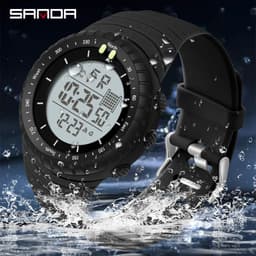 image-Sanda Fashion Digital Watch Men's Waterproof Sports