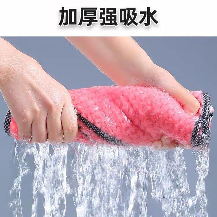 image-Kitchen Dishcloth Coral Velvet Water Absorbing 25x25cm