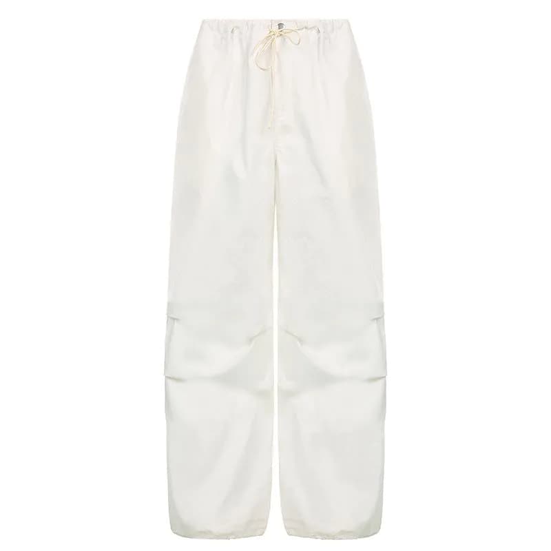 image-European Style Elastic Waist Wide-Leg Casual Pants