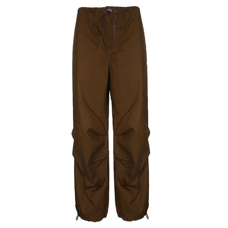 image-European Style Elastic Waist Wide-Leg Casual Pants