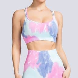 image-2022 Tie Dye Seamless Yoga Sports Suit High Waist Leggings