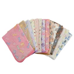image-Junzhe Pets Dog Seat Cushion 25x25cm Flannel Paw Print