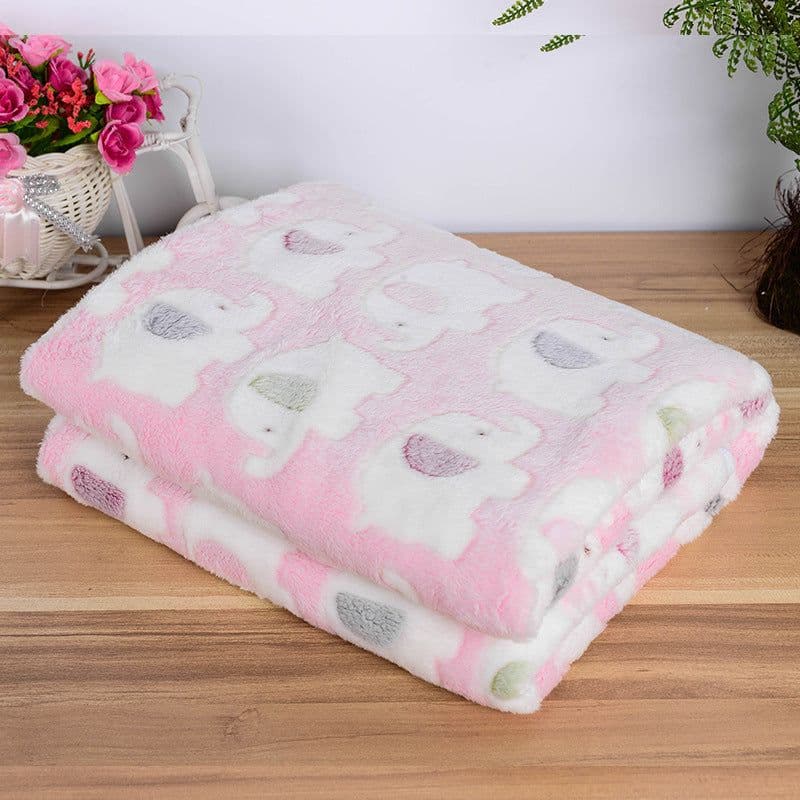 image-Junzhe Pets Dog Seat Cushion 25x25cm Flannel Paw Print