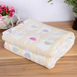 image-Junzhe Pets Dog Seat Cushion 25x25cm Flannel Paw Print