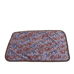 image-Junzhe Pets Dog Seat Cushion 25x25cm Flannel Paw Print