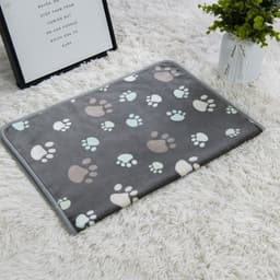 image-Junzhe Pets Dog Seat Cushion 25x25cm Flannel Paw Print