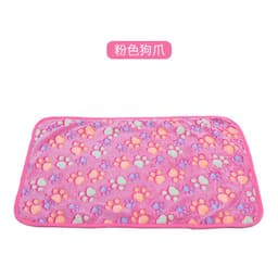 image-Junzhe Pets Dog Seat Cushion 25x25cm Flannel Paw Print