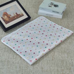 image-Junzhe Pets Dog Seat Cushion 25x25cm Flannel Paw Print