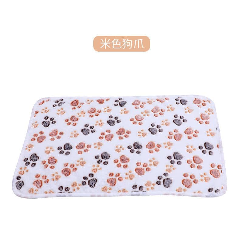 image-Junzhe Pets Dog Seat Cushion 25x25cm Flannel Paw Print