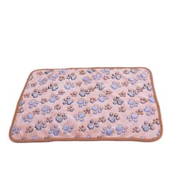 image-Junzhe Pets Dog Seat Cushion 25x25cm Flannel Paw Print