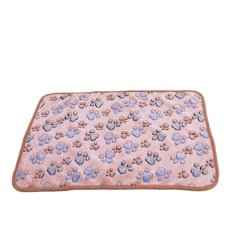 image-Junzhe Pets Dog Seat Cushion 25x25cm Flannel Paw Print