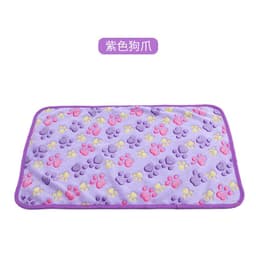image-Junzhe Pets Dog Seat Cushion 25x25cm Flannel Paw Print