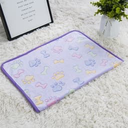 image-Junzhe Pets Dog Seat Cushion 25x25cm Flannel Paw Print