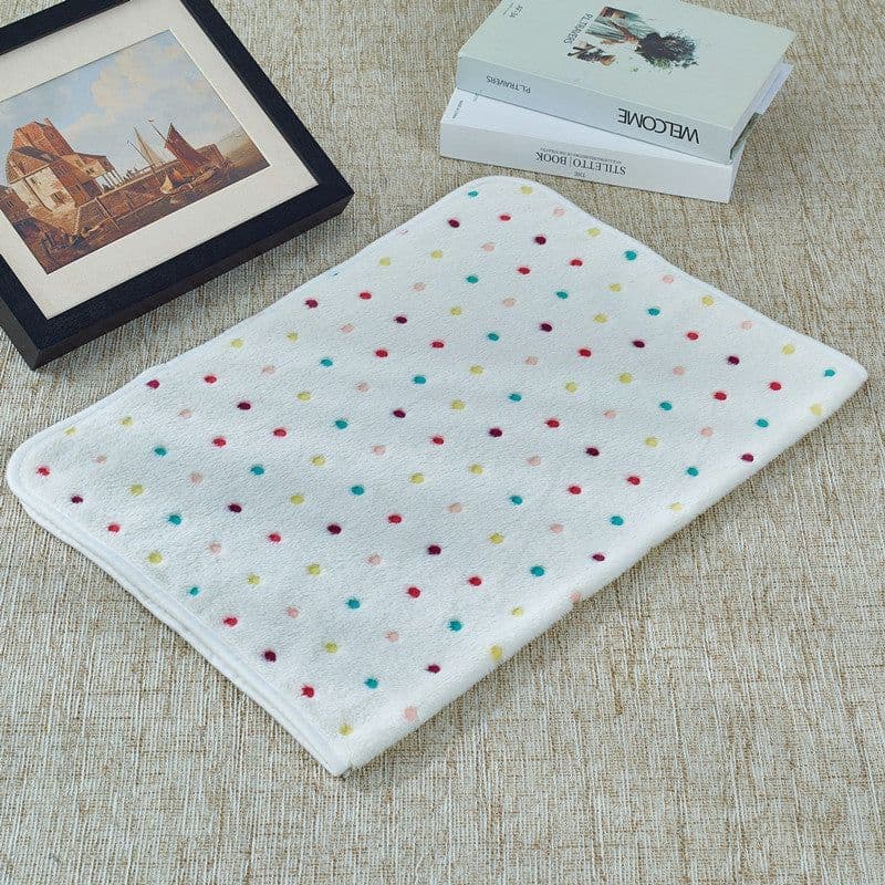 image-Junzhe Pets Dog Seat Cushion 25x25cm Flannel Paw Print