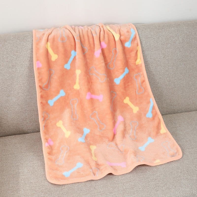 image-Junzhe Pets Dog Seat Cushion 25x25cm Flannel Paw Print