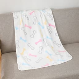 image-Junzhe Pets Dog Seat Cushion 25x25cm Flannel Paw Print
