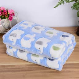 image-Junzhe Pets Dog Seat Cushion 25x25cm Flannel Paw Print