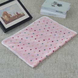 image-Junzhe Pets Dog Seat Cushion 25x25cm Flannel Paw Print