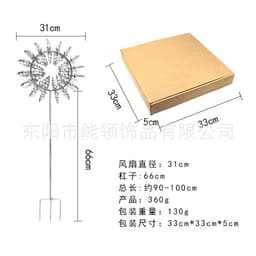 image-Cross-border Explosion Model Outdoor Windmill Iron Art Independent Station Amazon Garden Lawn Weathervane Courtyard