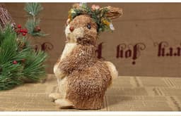 image-Export straw ornaments 16V0013-41-92 left tilted head and hands drooping middle station rabbit (pussy, etc.)
