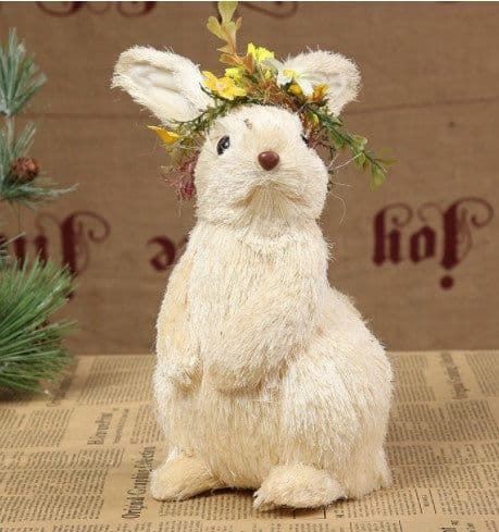 image-Export straw ornaments 16V0013-41-92 left tilted head and hands drooping middle station rabbit (pussy, etc.)