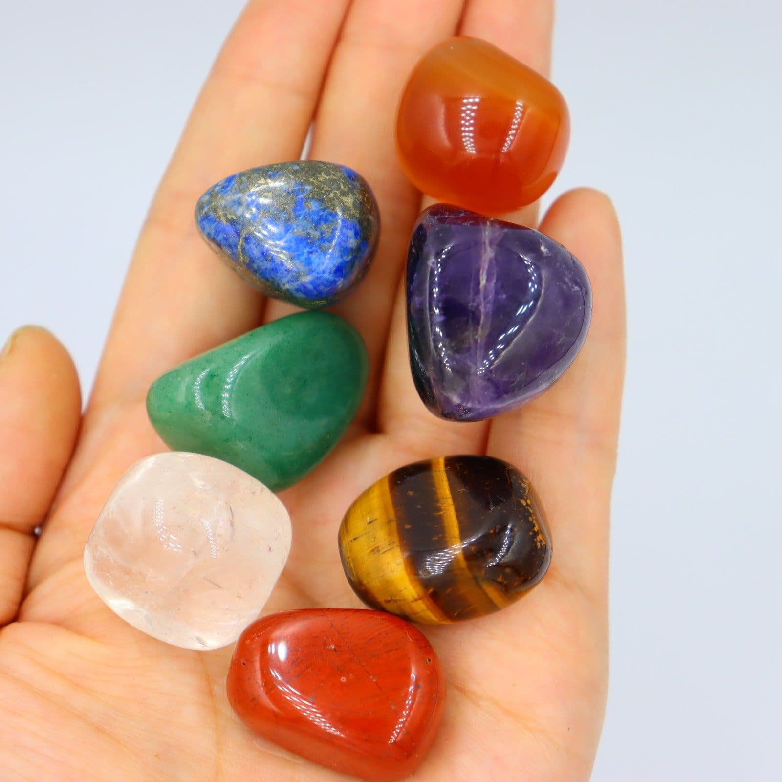 image-7 Chakra Natural Crystal Stone Set - Rough