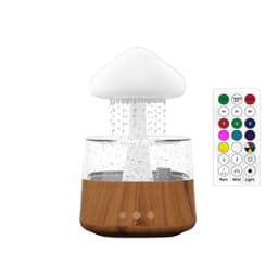 image-Mushroom Cloud Humidifier Household Heavy Fog Volume Capacity Household Bedroom Lamp Rain Drops Cross-Border Wood Grain Essential Oil Aromatherapy Machine