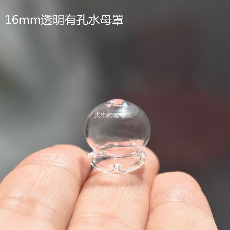 image-White Jade Glass Orchid Bell Flower Earring Pendant