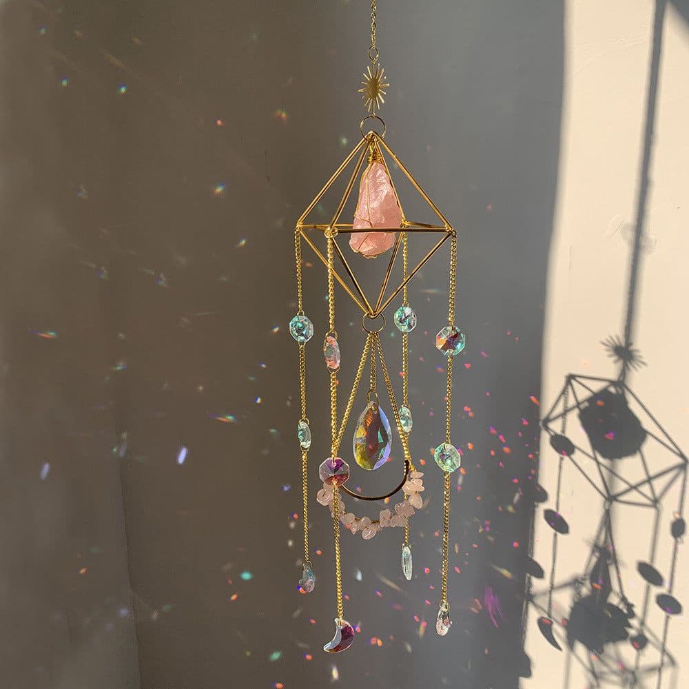 image-Crystal Diamond Sun Catcher - Rainbow Pendant