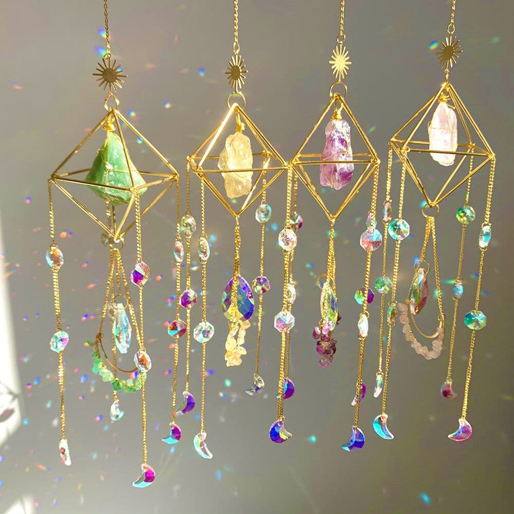 image-Crystal Diamond Sun Catcher - Rainbow Pendant