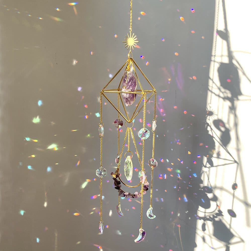 image-Crystal Diamond Sun Catcher - Rainbow Pendant