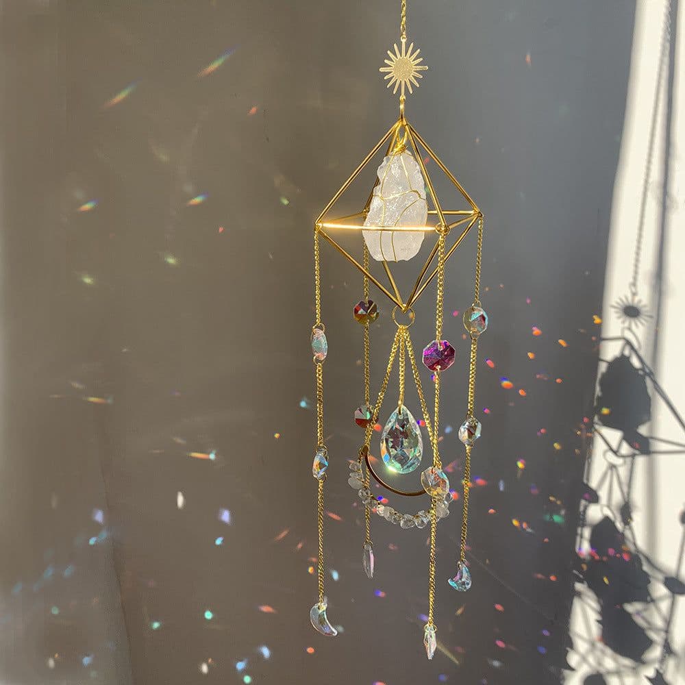 image-Crystal Diamond Sun Catcher - Rainbow Pendant