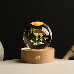 image-Glowing Galaxy Crystal Ball Night Light