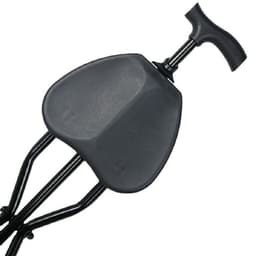 image-Three-Legged Crutch Stool Aluminum Foldable Black